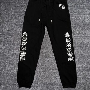 Chrome Hearts Sweatpants Embroidered Stitch Logo